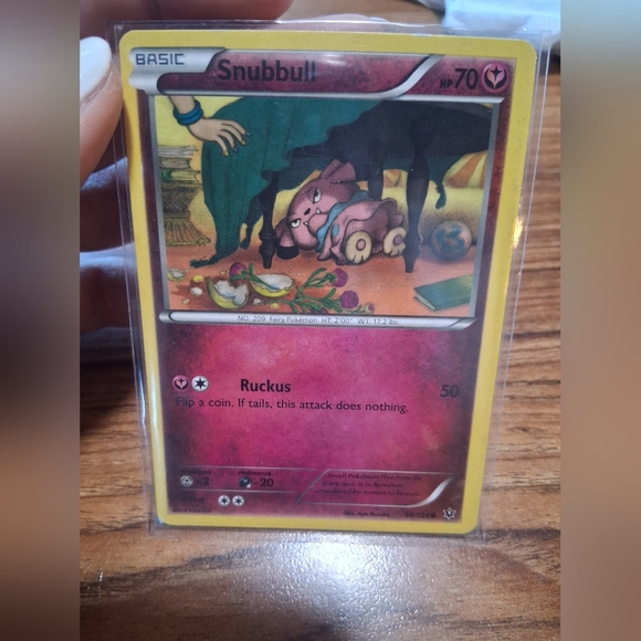 Pokemon Snubbull Trading Card - Pink and Yellow Pokemon Snubbull Trading Card - Pink and Yellow